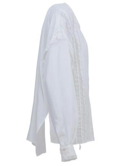 Shop Faith Connexion Oversized Lace Blouse In White