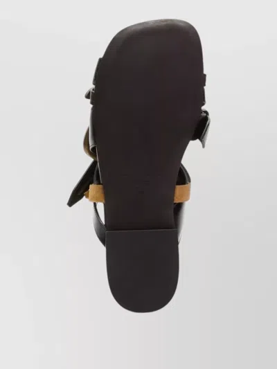 Acne Studios Leather Flat Mules In Black