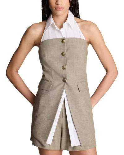 Kenneth Cole Strapless Vest With Removeable Halter In Brown