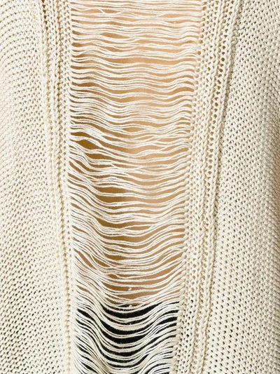 Shop Stella Mccartney Distressed Back Vest - Neutrals