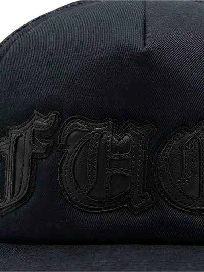 Chrome Hearts Leather-patch Trucker Cap In Multi