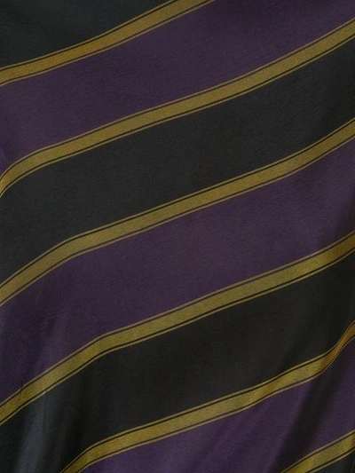 Shop 08sircus Striped Asymmetric Blouse In Purple