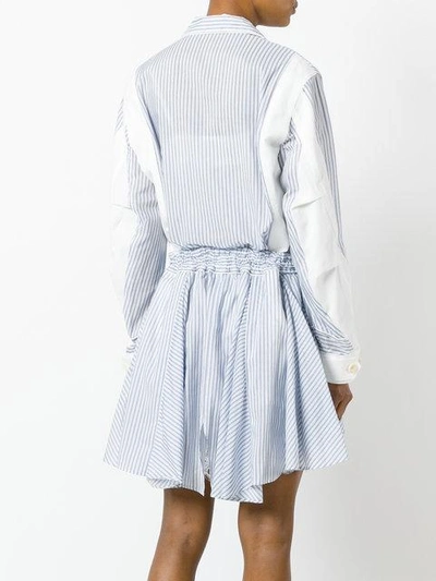 Shop Sacai Layered Pyjama In Blue