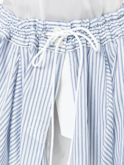 Shop Sacai Layered Pyjama In Blue