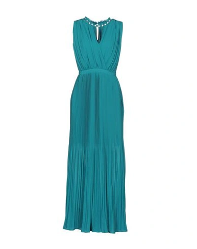 Pinko Long Dress In Turquoise