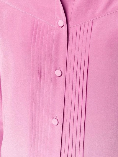 Shop Gucci Pleated Silk Blouse In Pink