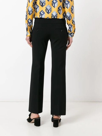 Shop Gucci Gg Flared Cropped Trousers
