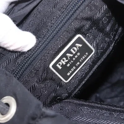 Pre-owned Prada Double Front Pocket Tessuto Black Nylon Backpack Bag ()