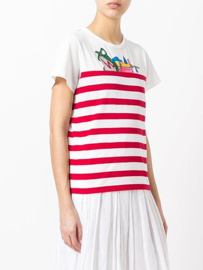 Shop Marc Jacobs Gestreiftes 'julie Verhoeven' T-shirt - Weiss In White
