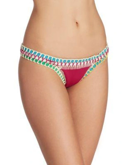 Shop Kiini Coco Bikini Bottom In Fuchsia Multi