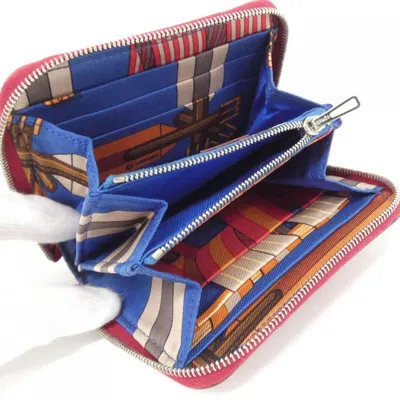Pre-owned Hermes Silk'in Ruby Epsom Leather Silk Coin Purse/coin Case ()
