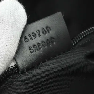 Pre-owned Gucci Web Fold Over Techno Canvas Black Cloth Backpack Bag ()