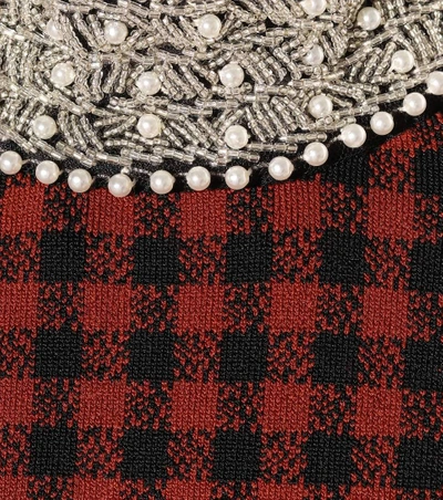 spiralformet når som helst Kommandør Ganni Loras Plaid Sweater In Smoked Paprika | ModeSens