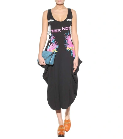 Shop Stella Mccartney Olwen Printed Cotton Dress In Llack