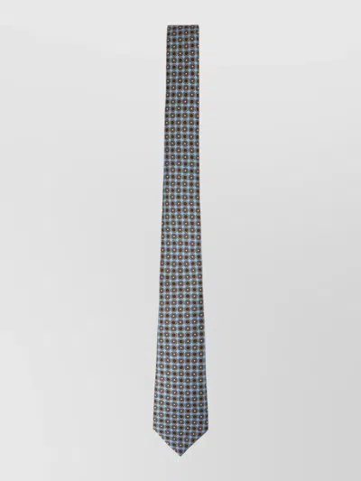 Kiton Geometric-pattern Seven-fold Tie In Multi
