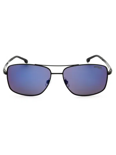 Carrera Rectangle-frame Sunglasses In Black Shinny/blue Gradient Lens