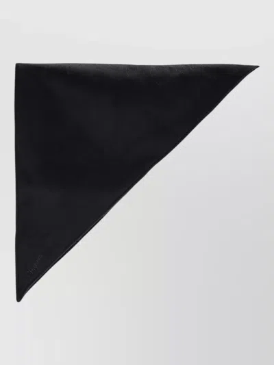 Vaquera Logo-embroidered Triangular Scarf In Black
