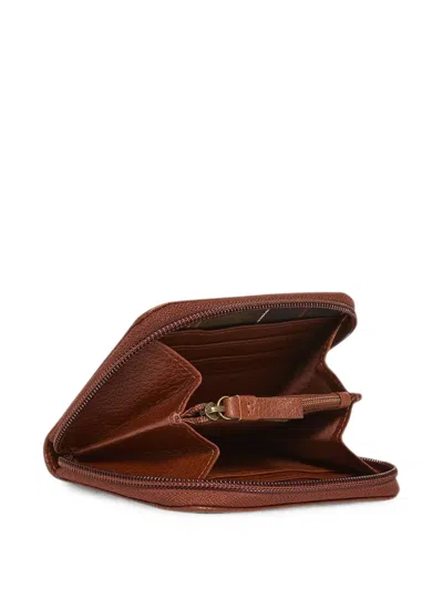 Barbour Tartan-panel Leather Wallet In Multi