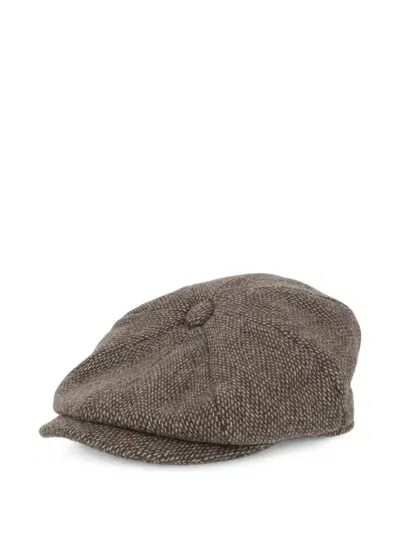 Barbour Winston Baker Boy Cap In Brown