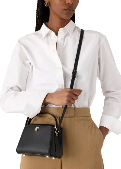 Valextra Doublehandle Bag In Black