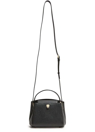 Valextra Doublehandle Bag In Black