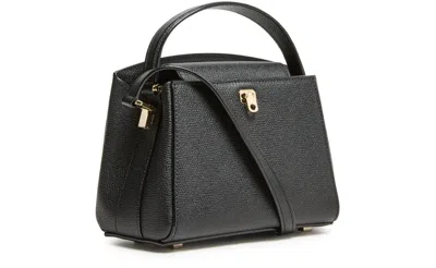 Valextra Doublehandle Bag In Black