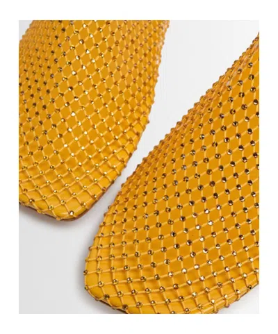 Christopher Esber Minette Flat Ballet Flats In Yellow Polyester In Multi