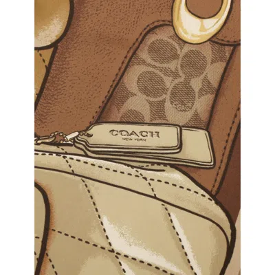 Coach Printed Silk Square In Multi