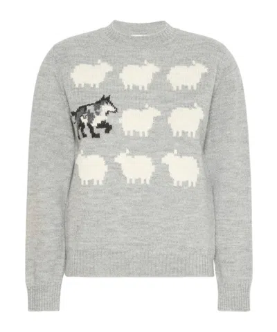 Weekend Max Mara Alpaca And Wool-blend Yarn Sweater In Gray