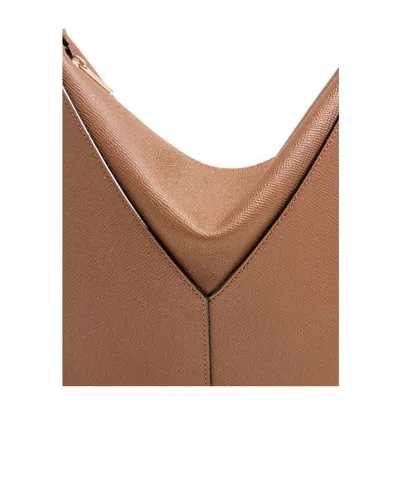 Valextra Solid Color Mini Bag In Brown
