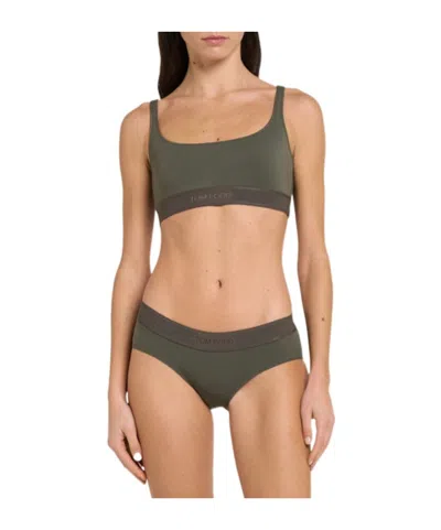 Tom Ford Modal Bralette In Gray