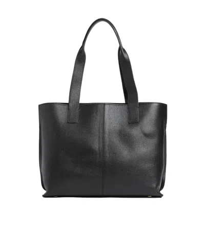 Barbour Solid Color Handbag In Black