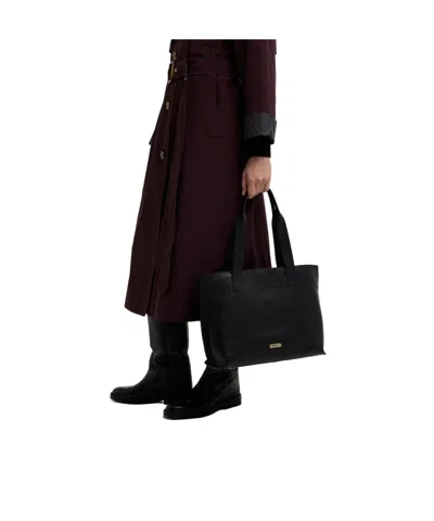 Barbour Solid Color Handbag In Black
