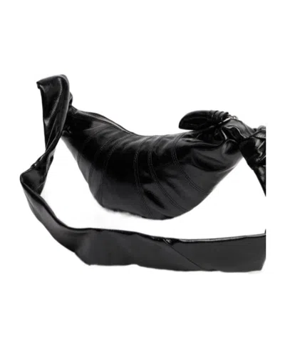 Lemaire Longstrap Shoulder Bag In Black
