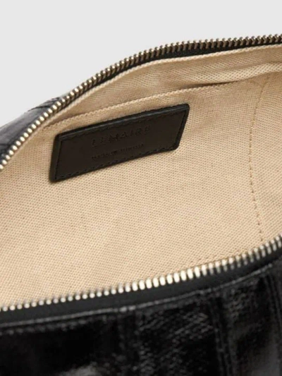 Lemaire Longstrap Shoulder Bag In Black