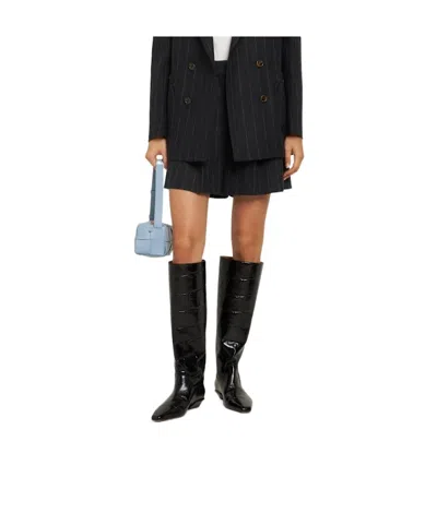 Paris Texas Low Heel Knee-high Boots In Black