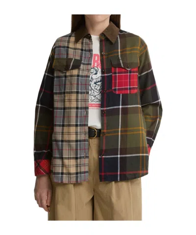Barbour Patchworkplaid Flannel Shirt In Multi
