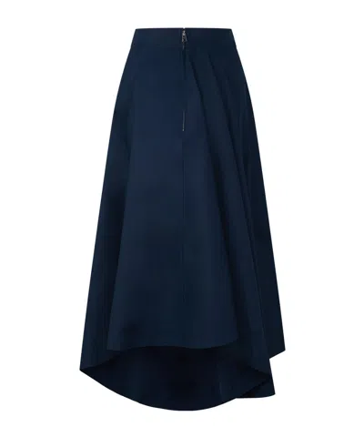 Givenchy Solid Color Midi Skirt In Blue