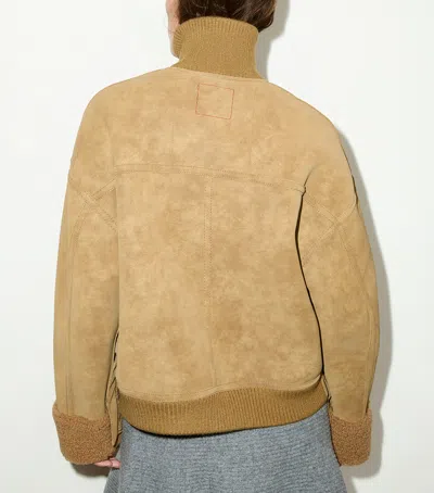 Max & Co . Aviator Short Coat In Brown
