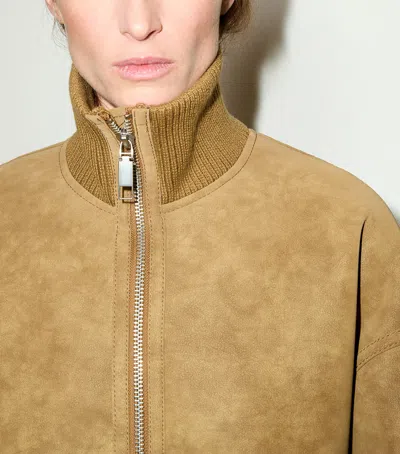 Max & Co . Aviator Short Coat In Brown