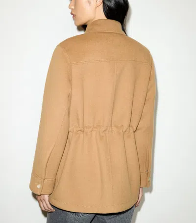 Max & Co . Virgin Wool Utility Jacket In Brown
