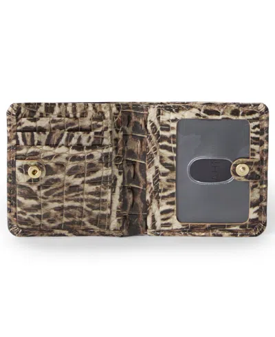 Brahmin Jane Melbourne Embossed Leather Wallet In Ocelot