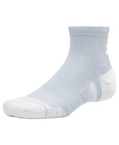 Under Armour Men's Performance Tech 6-pack Quarter Socks In Blue,gray