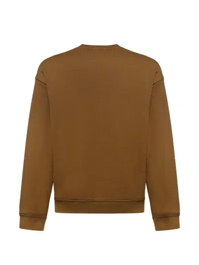 Lacoste Logo-patch Sweater In Brown