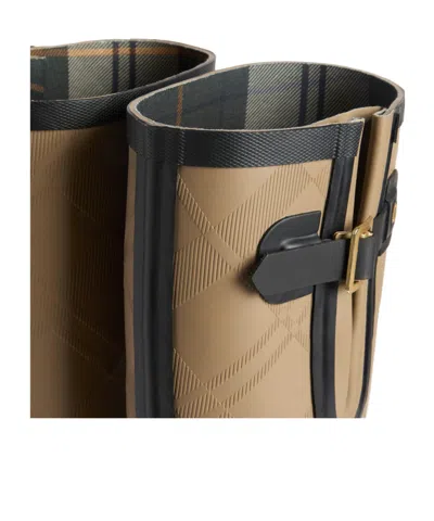 Barbour Tall Rubber Rain Boot In Brown