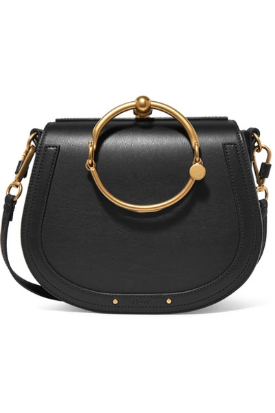 Chloé Nile Bracelet Medium Leather And Suede Shoulder Bag