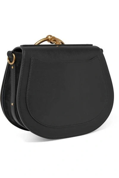Shop Chloé Nile Bracelet Medium Leather And Suede Shoulder Bag