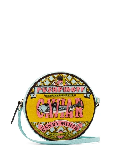 Olympia Le-tan Caviar Canvas Cross-body Bag In Бирюзовый | ModeSens