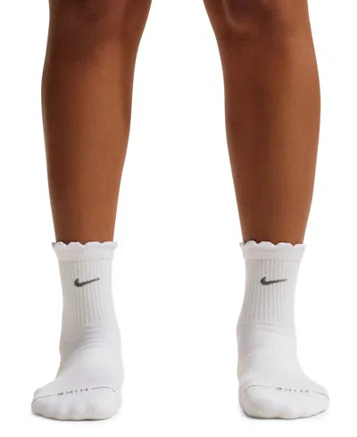 Nike Men's Everyday Elevated Mid-crew Socks, 2-pack In White