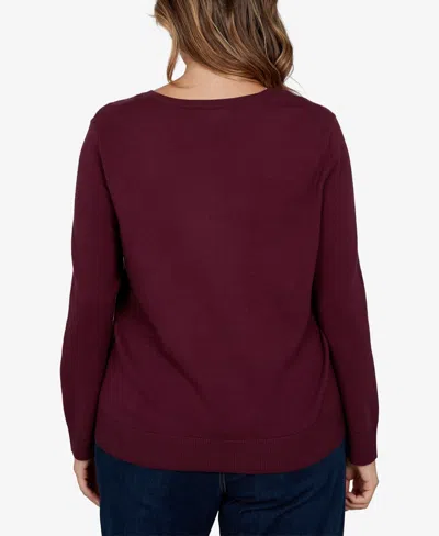 Ruby Rd. Plus Size Corgi Graphic Long-sleeve Pullover In Fig